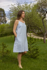 linen-knee-length-dress